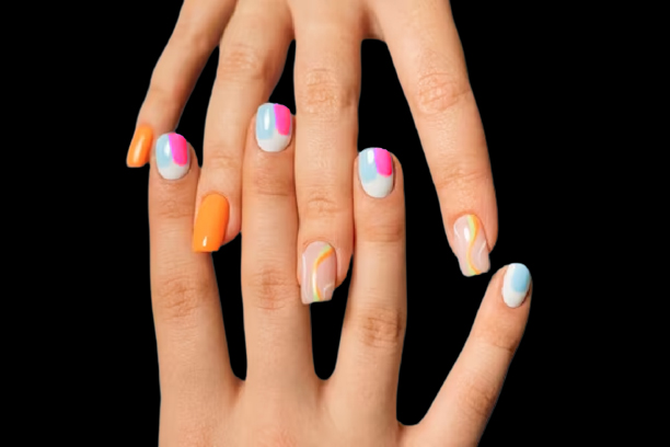 Sunset Ombre nails design