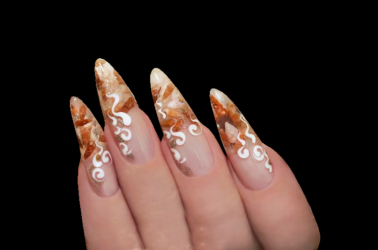 Seaside Shells nails design