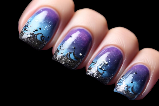 Mermaid Magic nails design