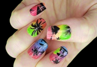 Tropical Paradise nail design