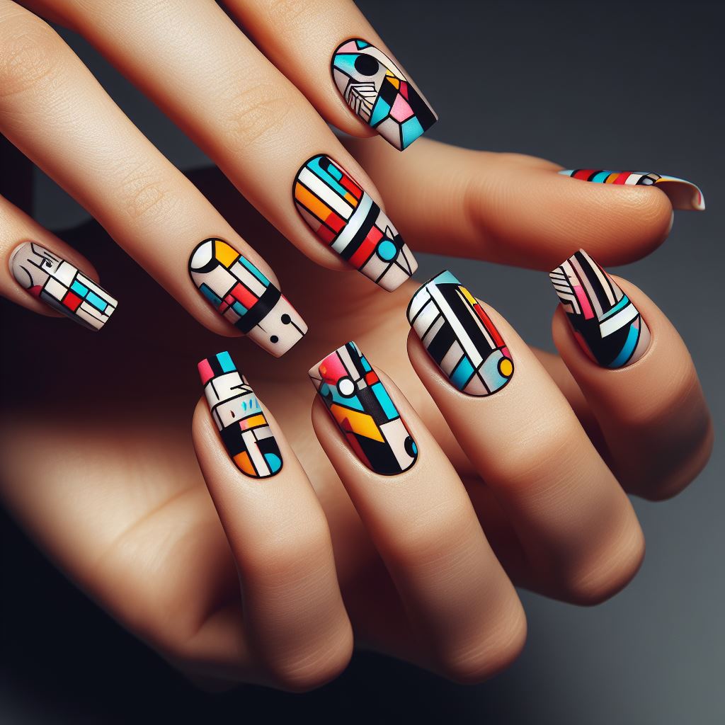 Abstract Art nails