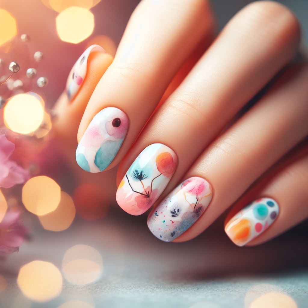 Watercolor Wonders nail