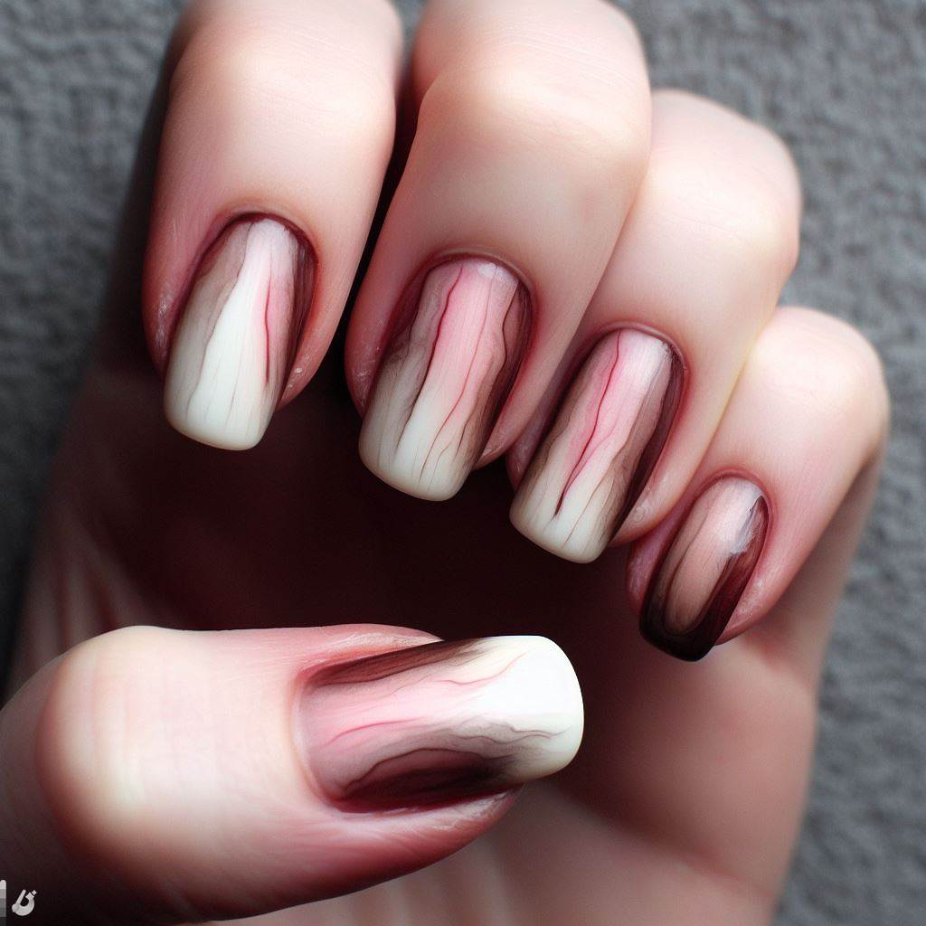 Half and Half Nails